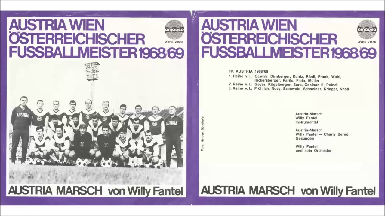 FK Austria Wien - Austria Marsch von Willy Fantel (gesungen)