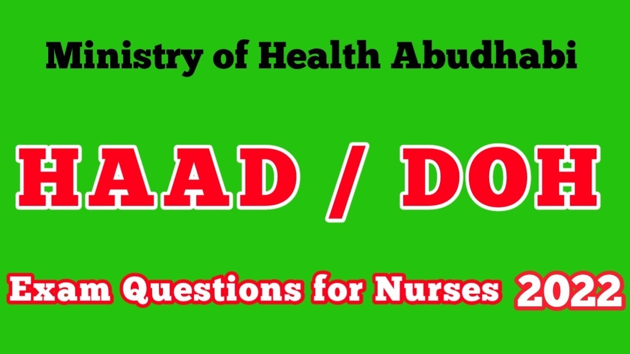 HAAD/ DOH Exam questions for Nurses 2022|nursing exam questions|prometric exam questions