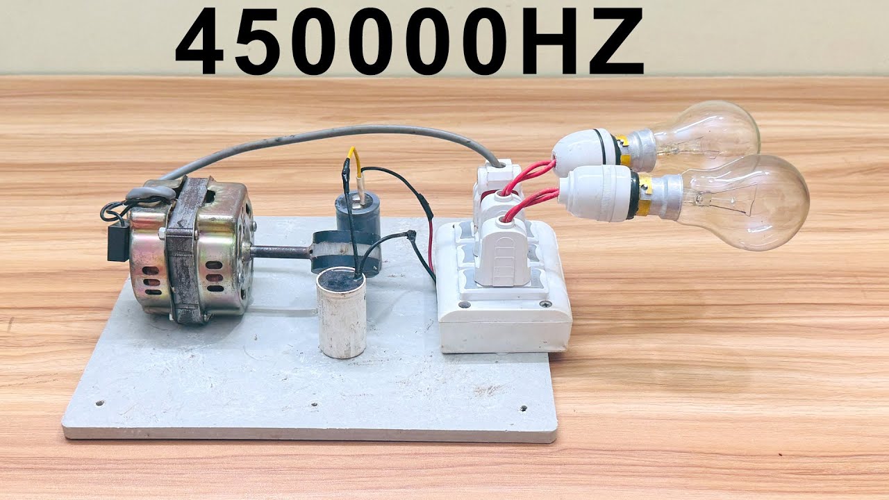 How to make free energy 240v 450000hz Self Running Machine Motor light bulb ideas for home
