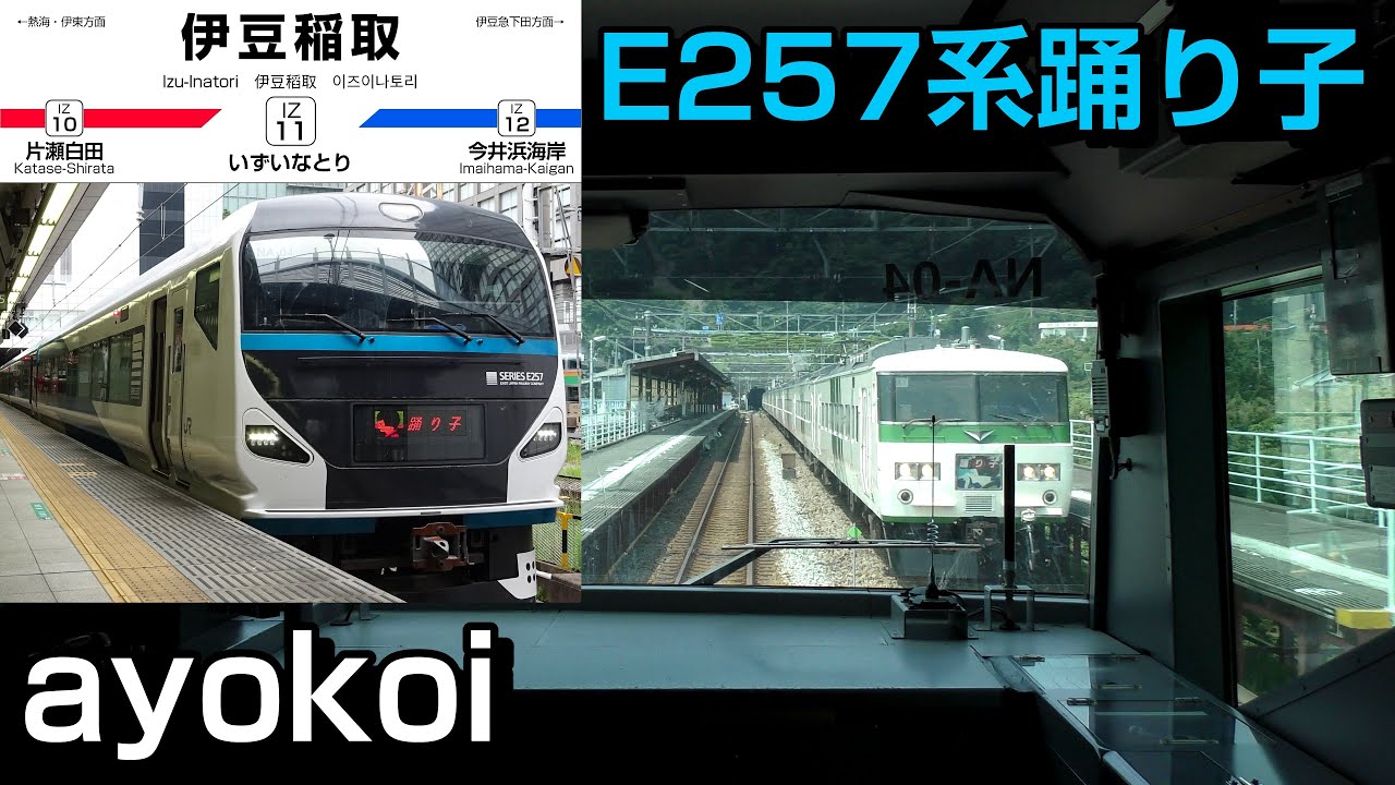 E257系2000番台 特急踊り子1号 前面展望 新宿-伊豆急下田