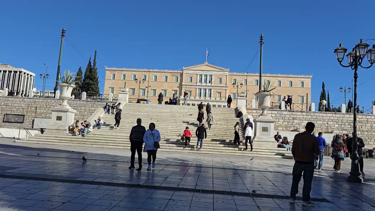 #Sunday atmosphere in Greece-Athens 💙🇬🇷💙 أ#أجمل اجواء يوم الاحد في اثينا
