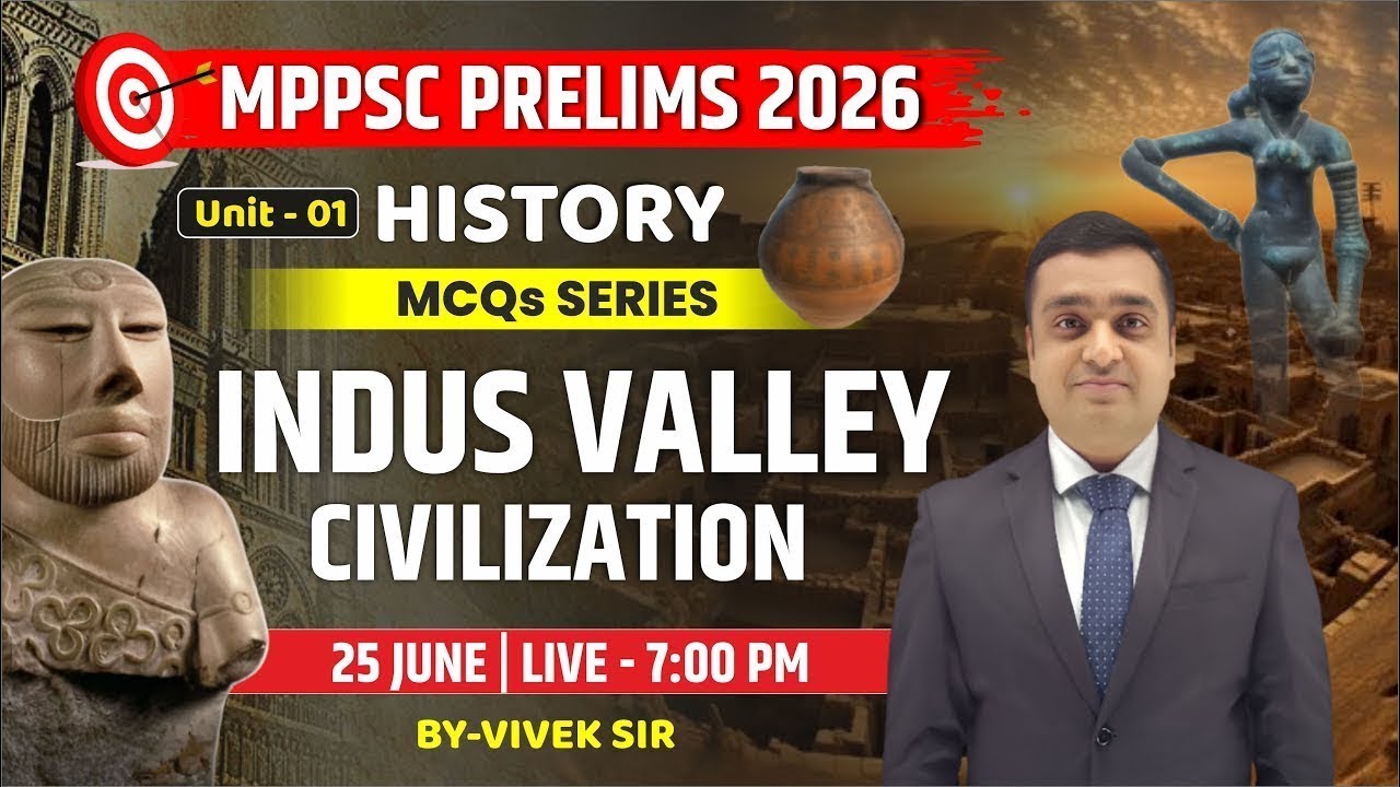 MPPSC Prelims 2026 | Indus Valley Civilization | Unit 1 Ancient History | MPPSC Indian History Class