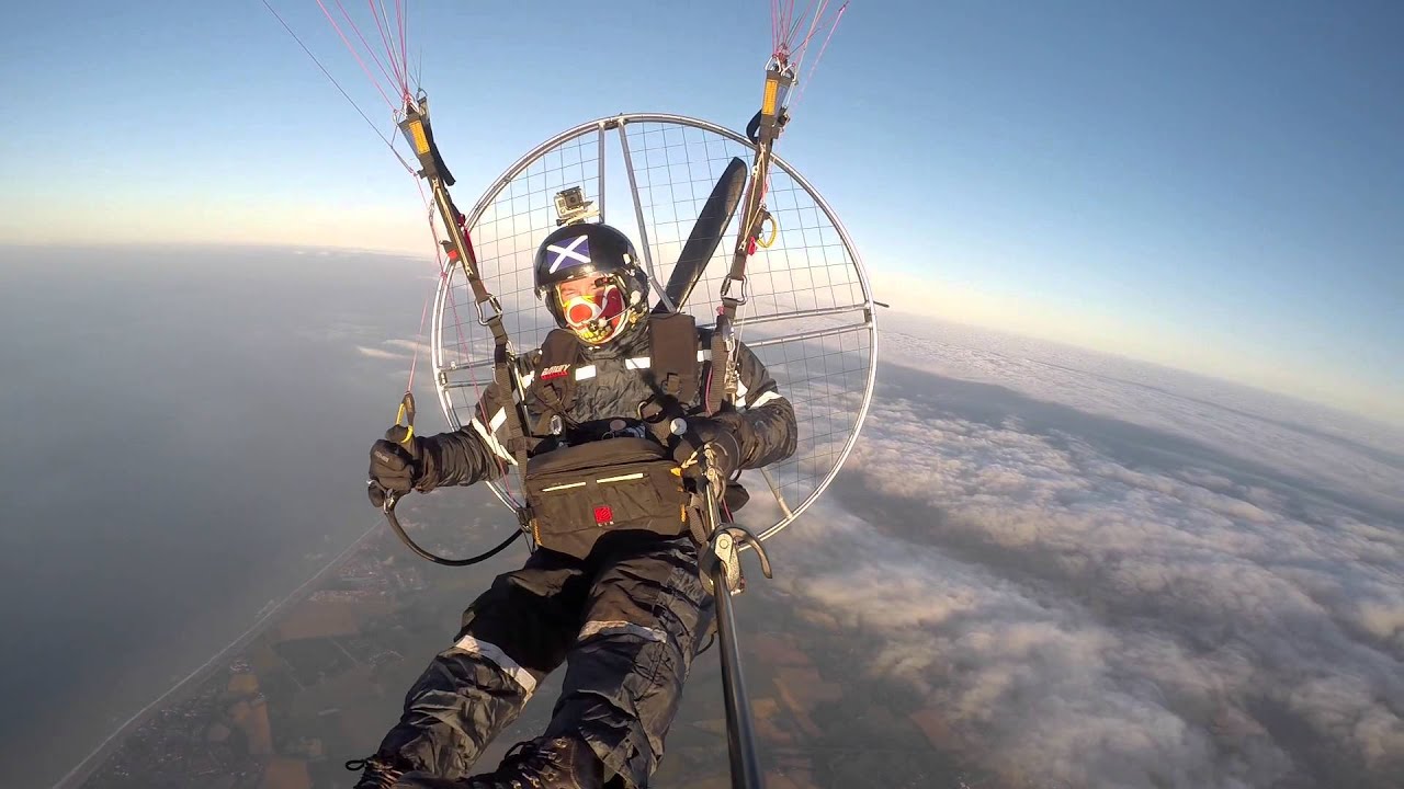0-10000 feet flight in a Paramotor, then Engine Dies !!