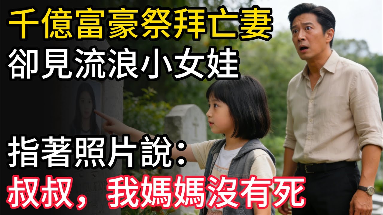 千億富豪祭拜亡妻，卻見流浪的小女娃，指著照片說：叔叔，我媽媽沒有死
