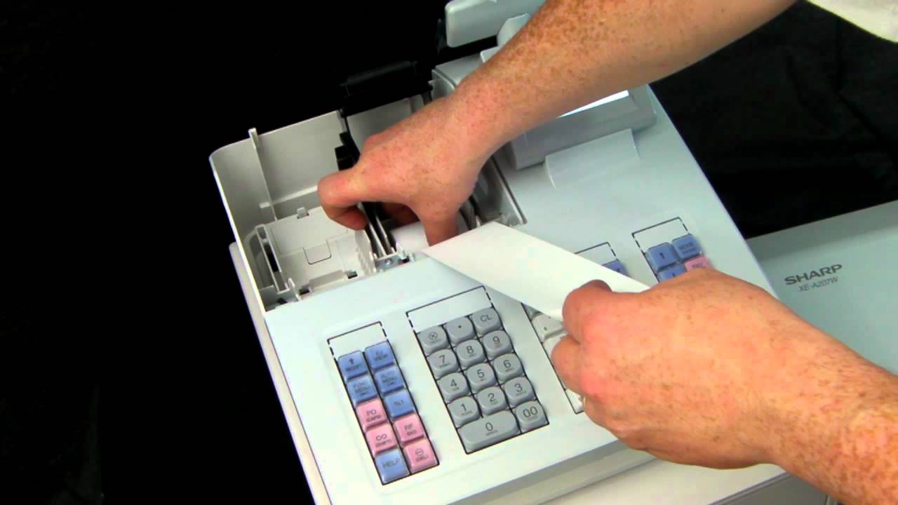 Sharp XE-A207 How To Load Till Roll Paper
