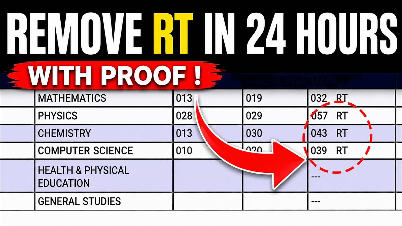 Secret CBSE Policy 🤯 Remove RT From Marksheet Before It's Too Late!