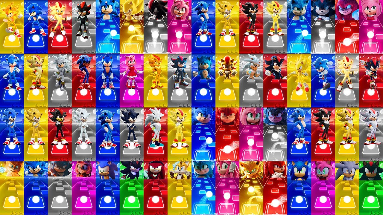 All Characters Super Mega-Mix : Super Sonic 🔴 Sonic The Hedgehog 🔴 Super Shadow 🔴 Shadow 🔴 Knuckles