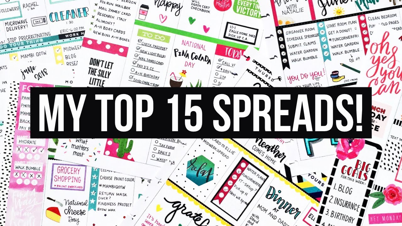 My Top 15 Planner Spreads of All Time! // My Favorites