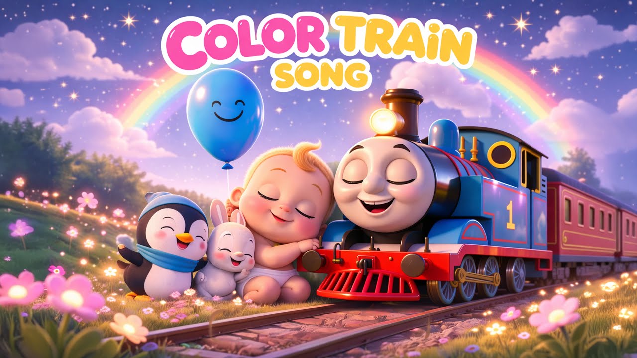 Color Train Song – Learn Colors with Baby & The Choo Choo Train | Red Blue Yellow