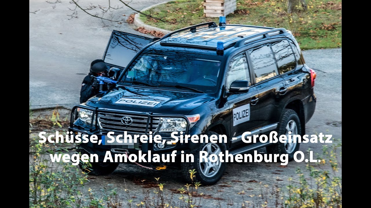 Schüsse, Schreie, Sirenen - Großeinsatz wegen Amoklauf in Rothenburg O.L. (ÜBUNG)