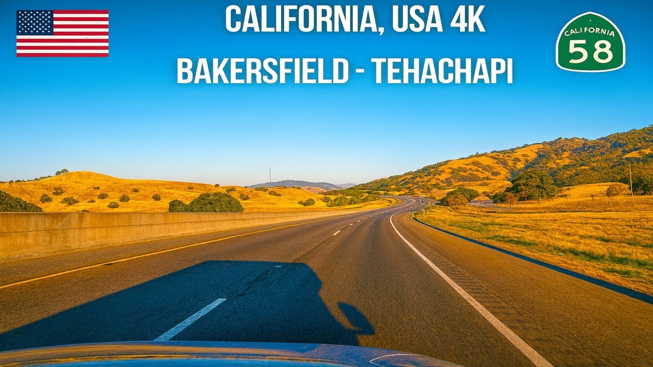 🚐Real-Time RV Drive from Bakersfield to Tehachapi | Scenic California Mountain Pass (Highway 58)