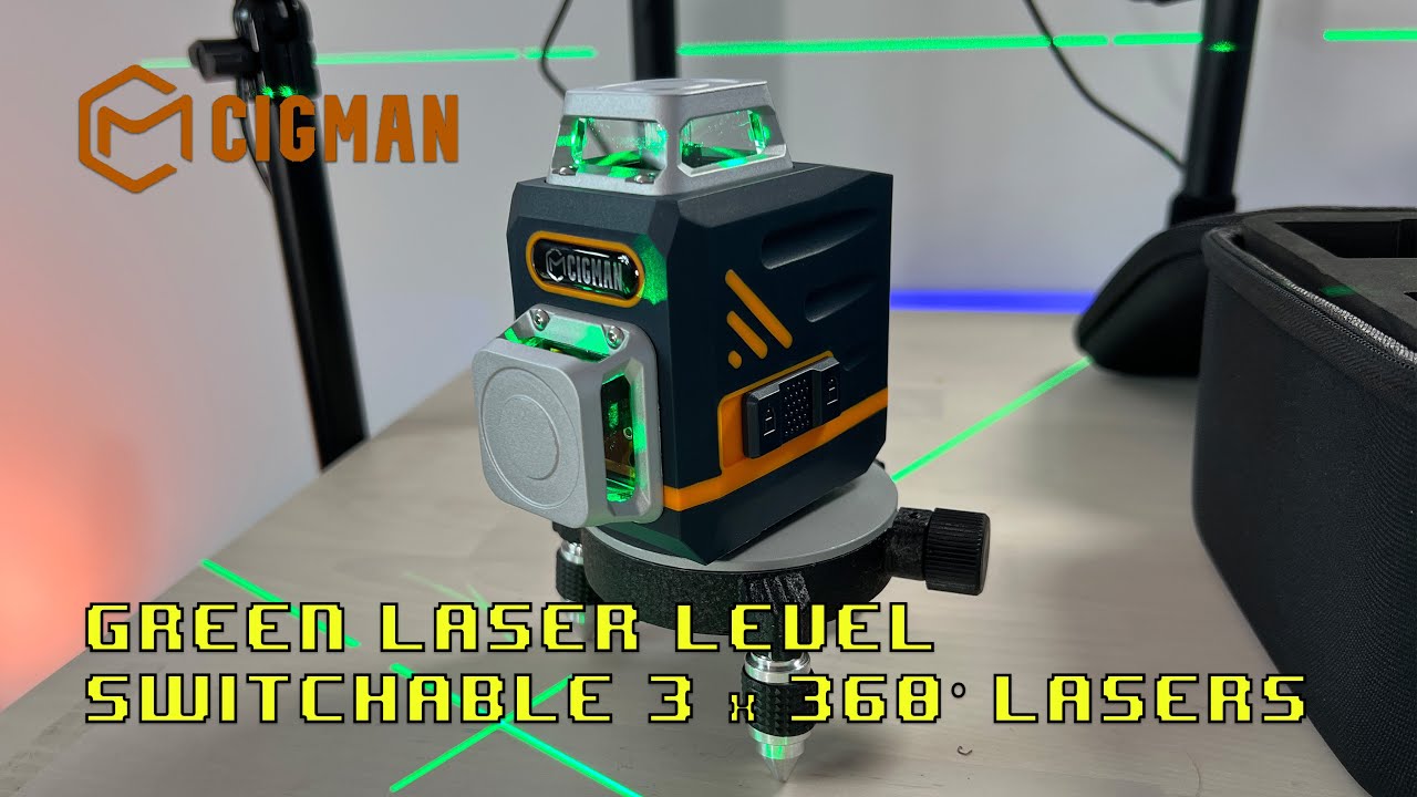Hanging Pictures with Lasers! CIGMAN CM-701 Green Laser Level - Switchable 3x360&deg; Laser Level