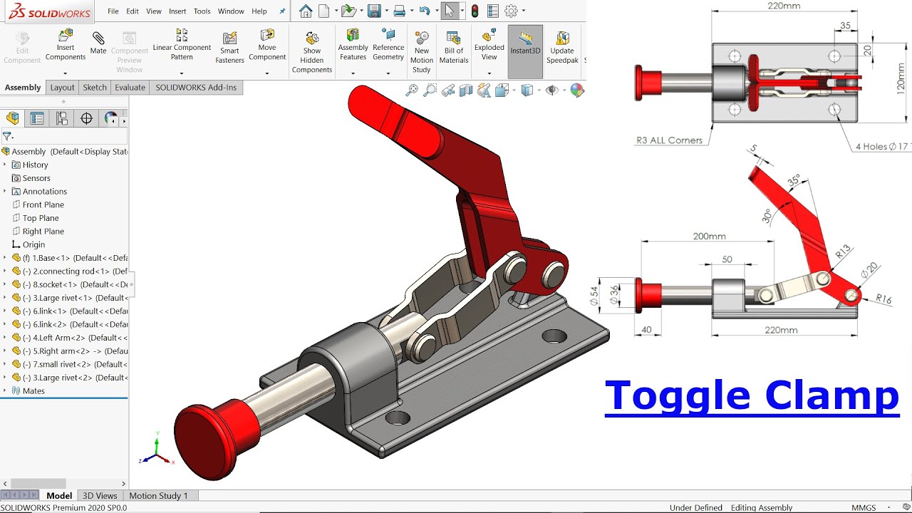 SolidWorks Tutorial Toggle Clamp