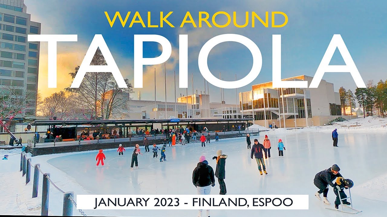 Espoo Walk: Tapiola, January 2023, Finland [4K]