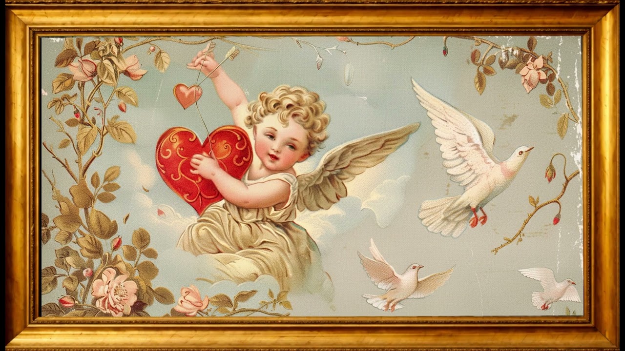 Valentine’s Day Vintage Angel Art in 4K | Romantic Frame TV Gallery Screensaver