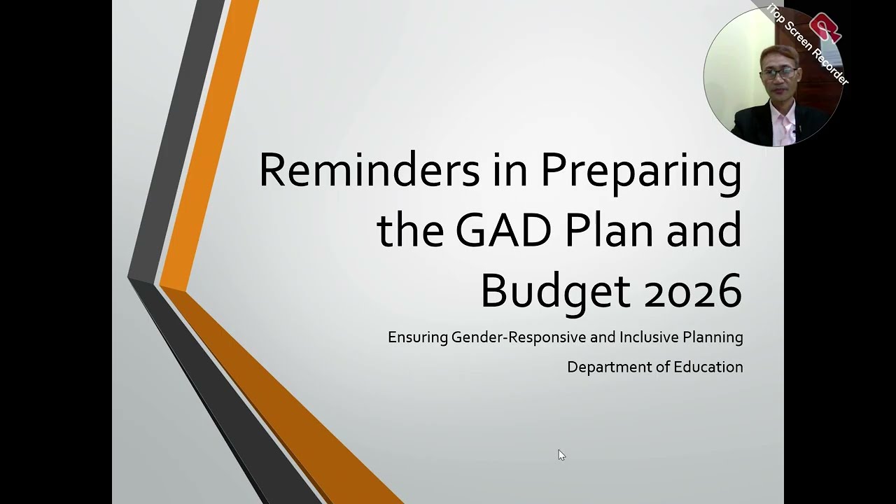 GAD PLAN AND BUDGET REMINDERS FOR 2026