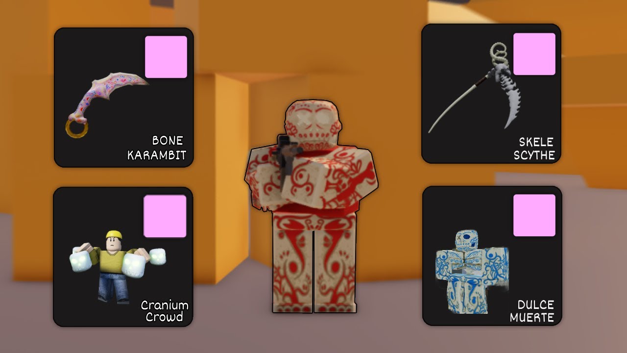 SHOWCASING ALL THE DAY OF THE DEAD BUNDLE (Roblox Arsenal)
