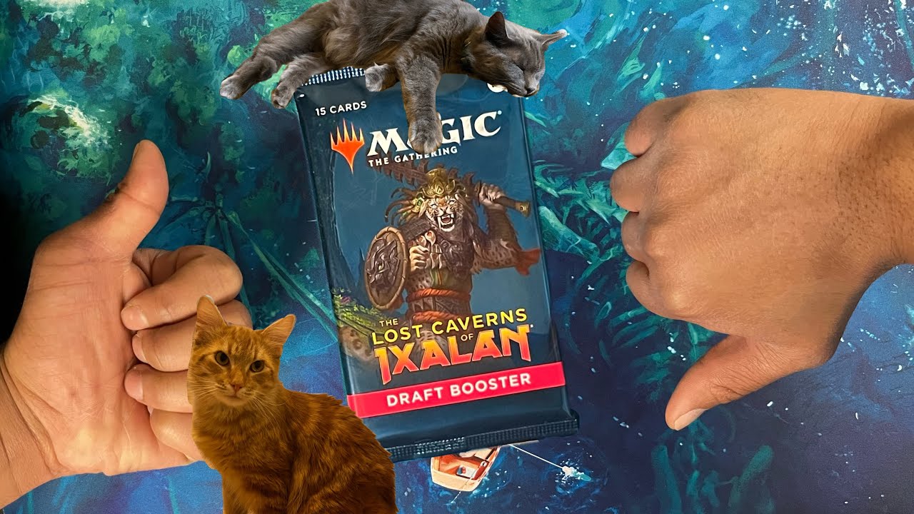 Opening The Lost Caverns of Ixalan booster with Cats