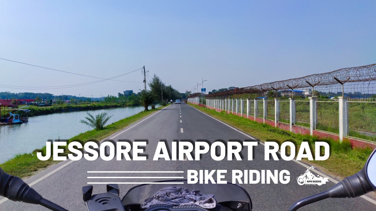 Jessore Airport Road - Bike Riding - Aircraft Landing