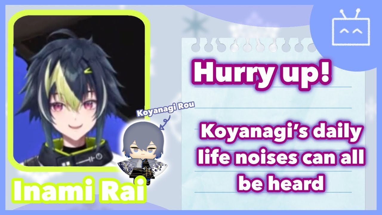 Inami streams Koyanagi preparing his stream [ Inami Rai / Koyanagi Rou / Nijisanji] (eng sub)