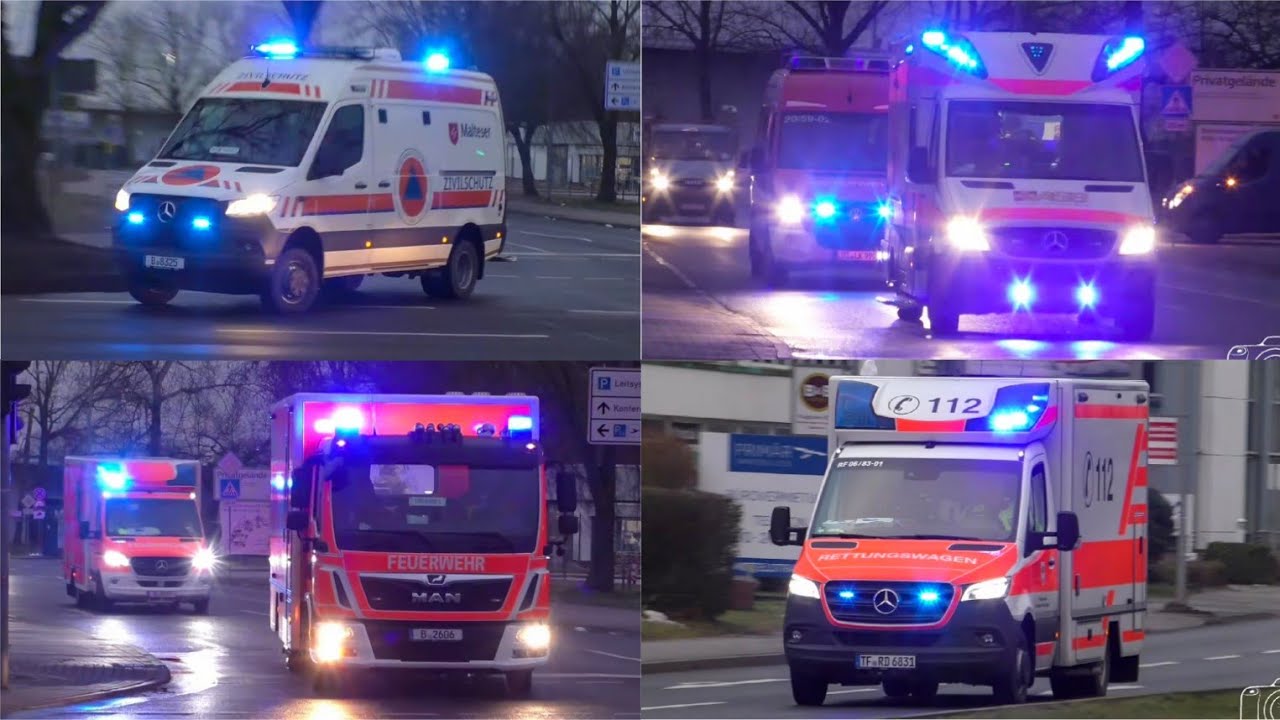 [🚑 MedEvac 🚨] Einsatzfahrten 》ITW, GW-L1, NKTW unm. || Berliner Feuerwehr / Katastrophenschutz