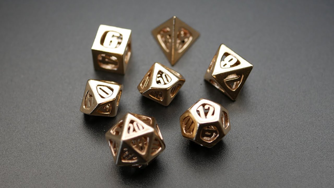 Thoroughly Modern Mini Dice Set in Cast Bronze