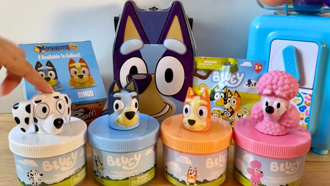 ASMR Bluey Disney Junior слайм распаковка игрушек