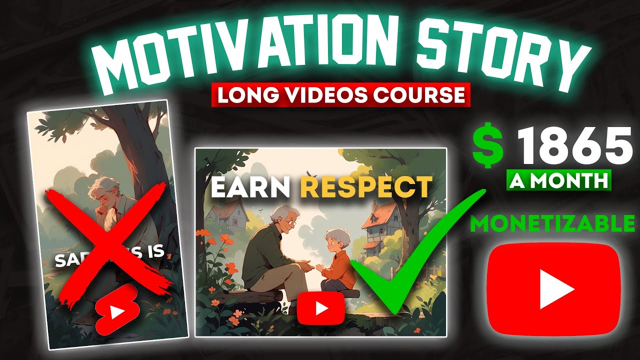 How to Make Motivational Story Videos Youtube Auomation| Full Course(MONETIZED)
