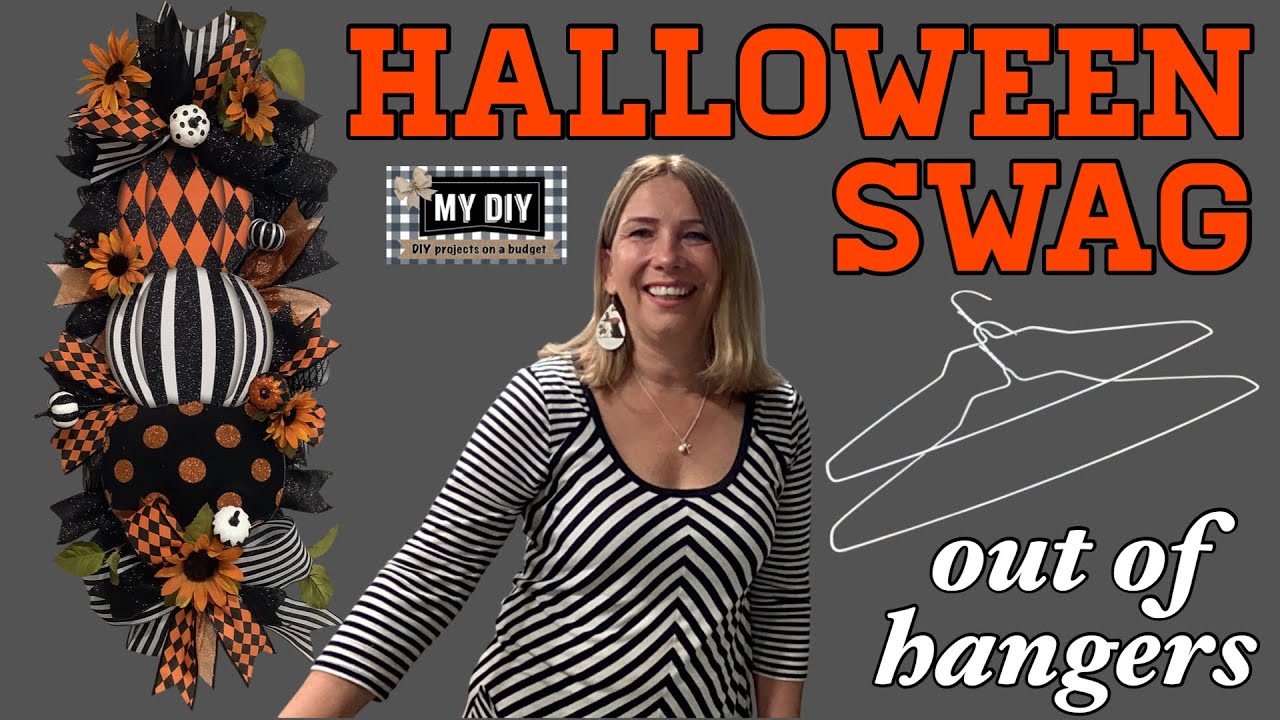 Как сделать венок из проволочных вешалок | СВАГ-ВЕНОК НА ХЭЛЛОУИН СДЕЛАЙ САМ | ЭЛЕГАНТНЫЙ ОБРАЗ!