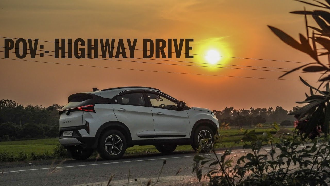 Tata Nexon Highway Drive🚀🤍|POV Driving 💥| NH-12 | 4K | Drive With Vibes | Travel 