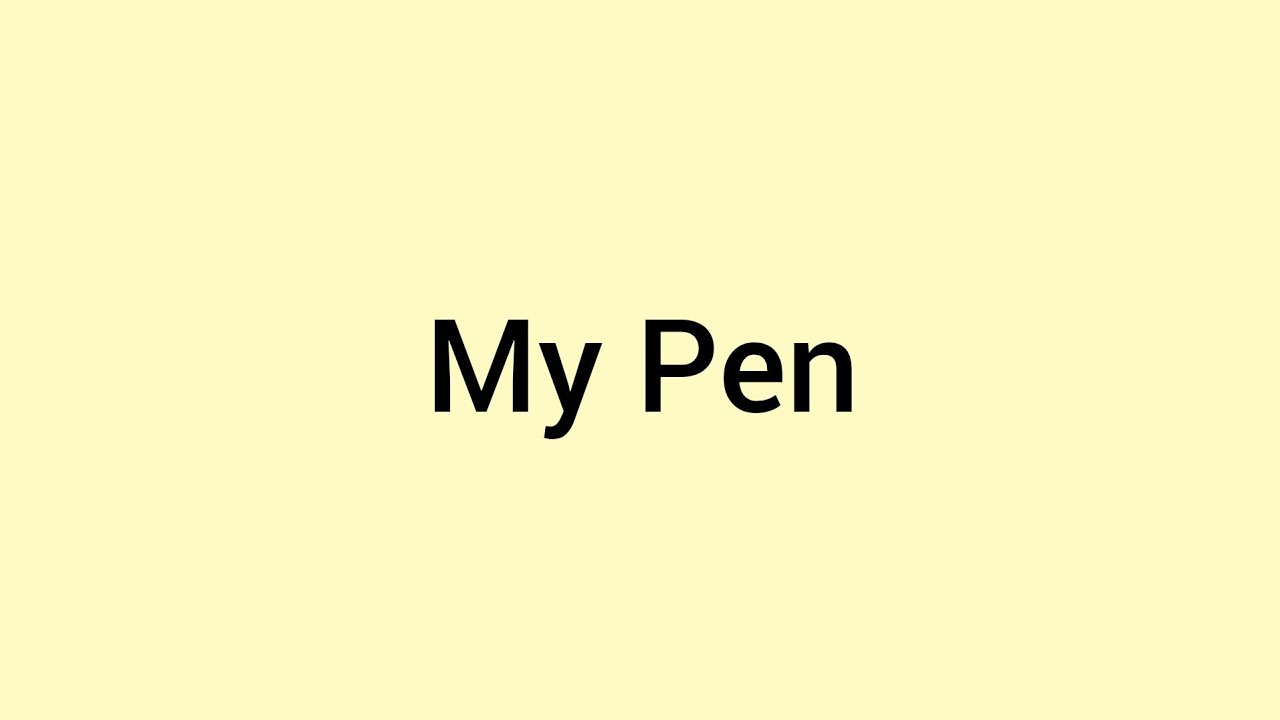 10 Lines Essay On My Pen | Paragraph On My Pen | Essay On My Pen | My Pen | 