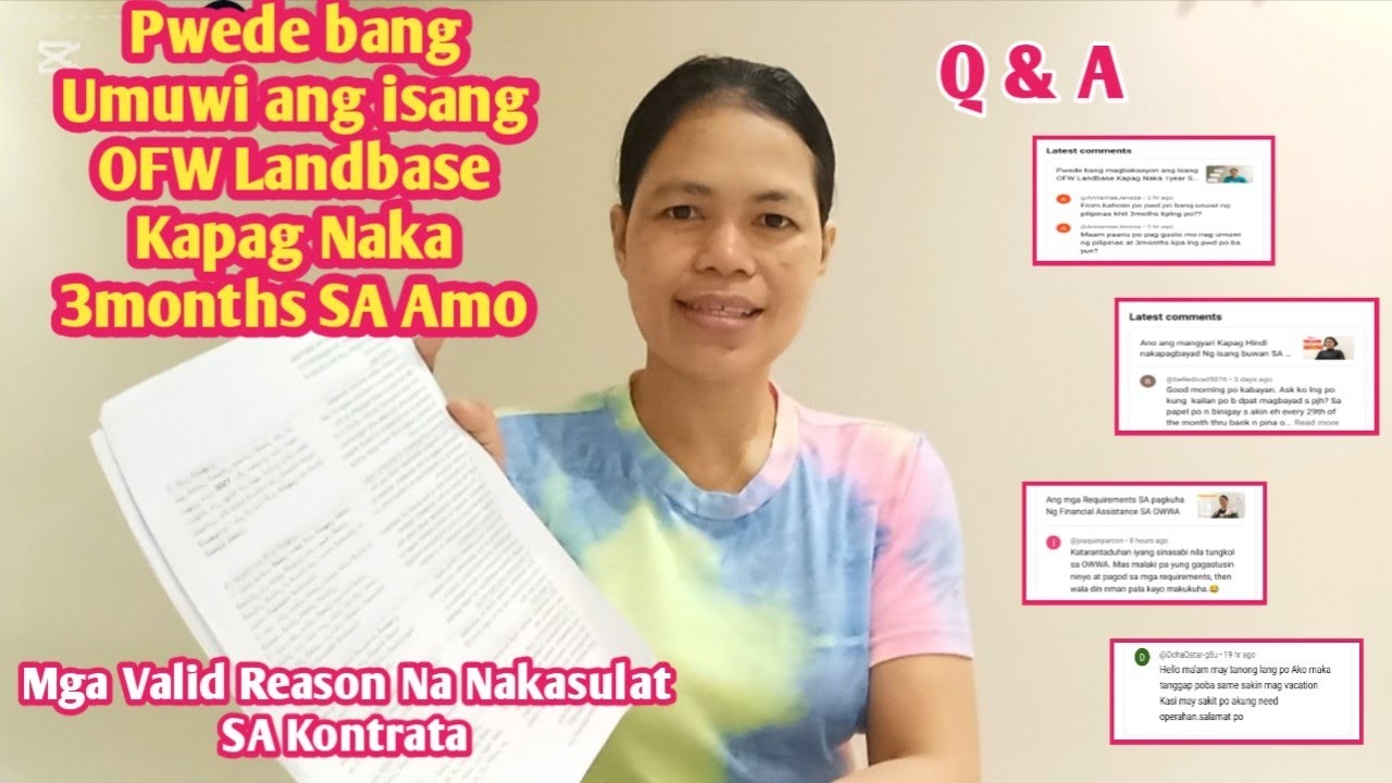 Pwede bang Umuwi Ng Pilipinas Kapag Naka 3months na SA Amo