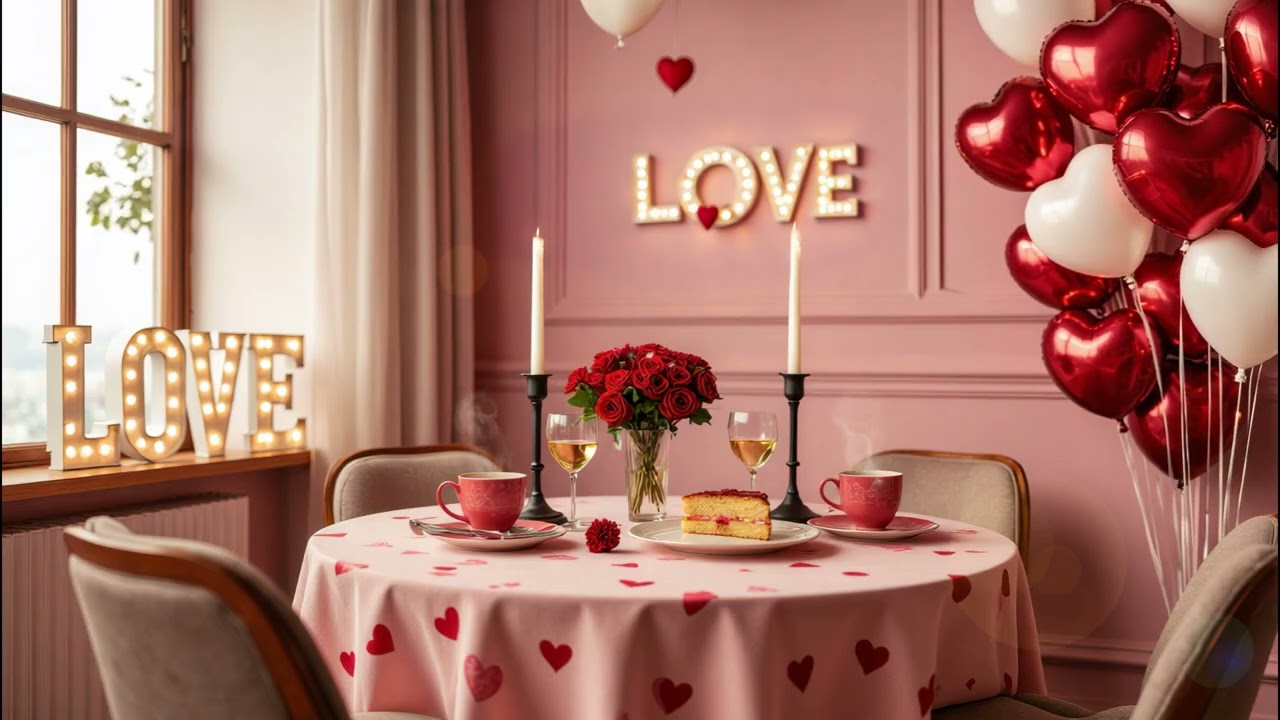 【広告なし】Valentine Vibes Relaxing Jazz ~春の庭先カフェで流れるボサノバジャズ ☕🌺 新しい一日を穏やかな気持ちで始められる癒しのカフェ音楽