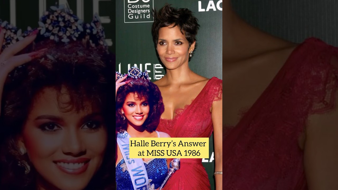 Halle Berry&rsquo;s smart answer at Miss USA 1986 Finale. How would you rate it? #halleberry #missusa1986