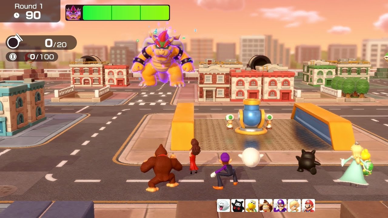 Super Mario Party Jamboree // Bowser Kaboom Squad (Bomber Bills - Normal) - Walkthrough
