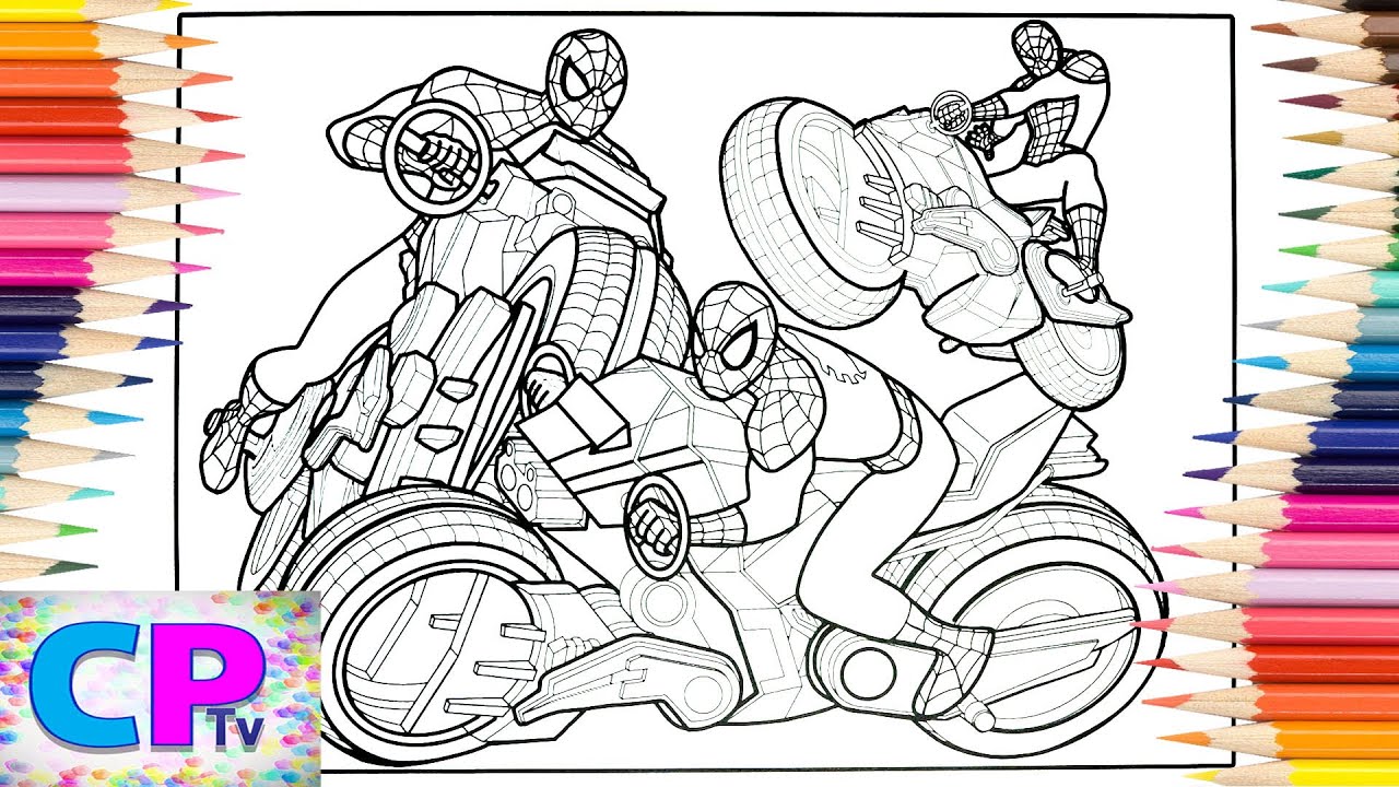 Spiderman Super Speed Coloring Pages/Spiderman on Motorbike Coloring/No Copyright Sounds/NCS Music