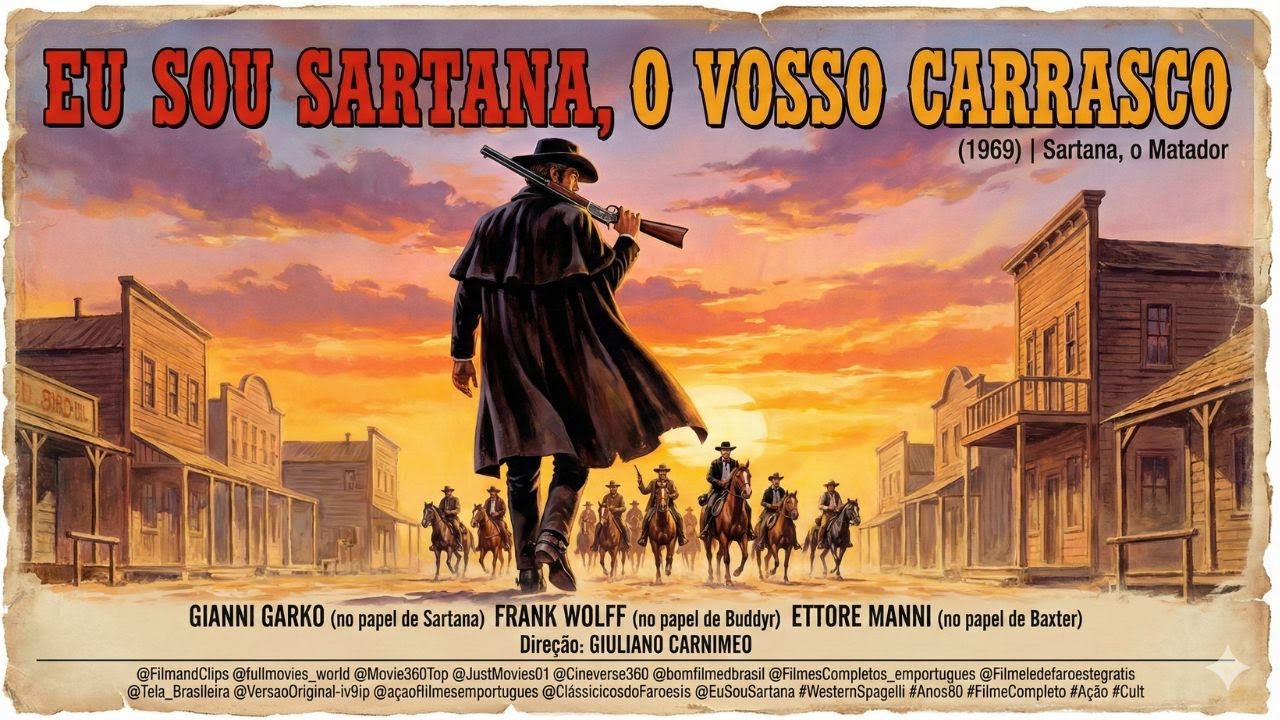 Eu Sou Sartana, o Vosso Carrasco (1969) | Filme de Faroeste Completo | Sartana, o Matador 4K