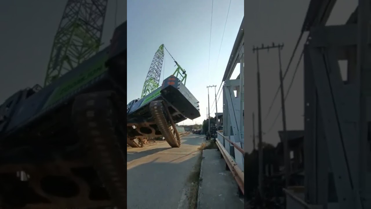 😱 Crane clawler ZOOMLION CC 255 Overturned accident during louncher girder lifting in ACEH