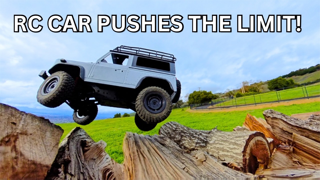 RC CAR PUSHES THE LIMIT | 1/12 Scale Land Rover Defender 90 Rock Crawling Session [4K]