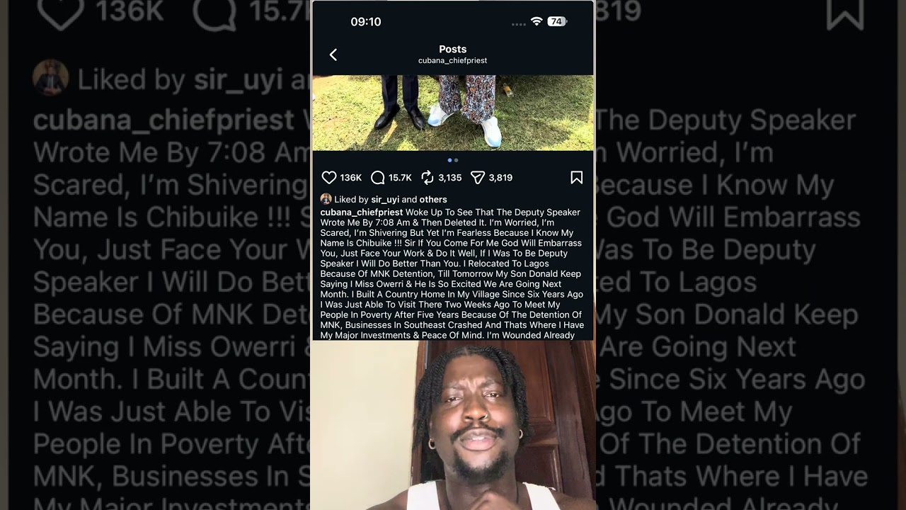 Cubana chief priest YOU HAVE TO THE END OF FEBRUARY TO CLEAR YOUR NAME?this is sh@mefol bro 