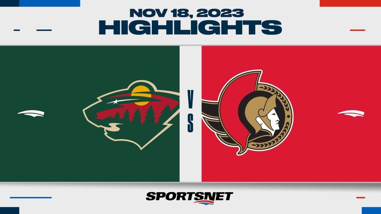 NHL Highlights | Wild vs. Senators - November 18, 2023 - Global Series Sweden