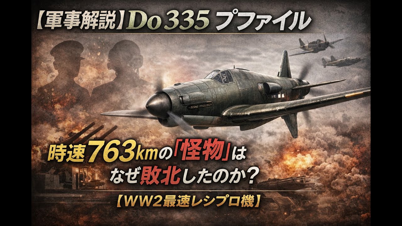 【軍事解説】Do 335 プファイル：時速763kmの「怪物」はなぜ敗北したのか？【WW2最速レシプロ機】