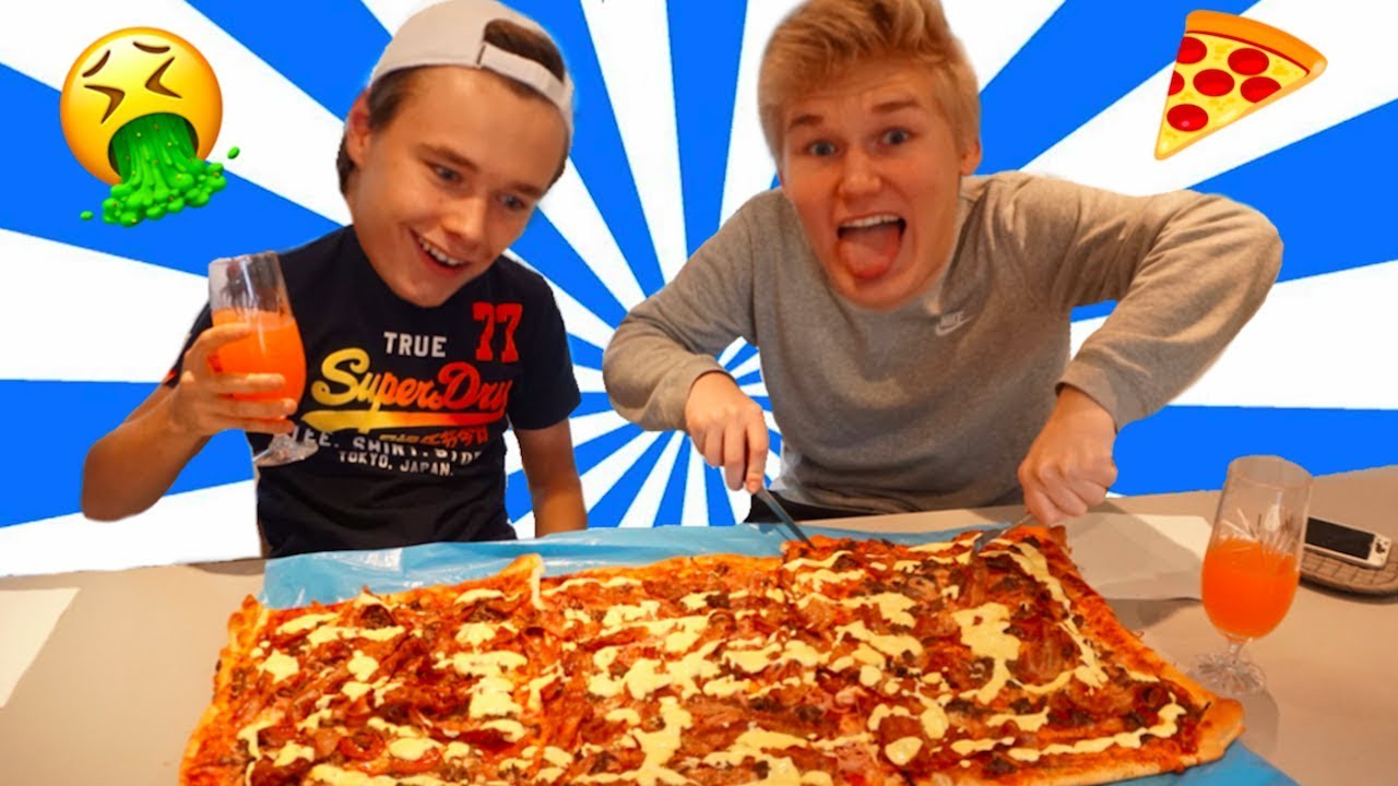 10.000 CALORIE CHALLENGE: GIGANTISK PIZZA MED KASJO!! *føj*