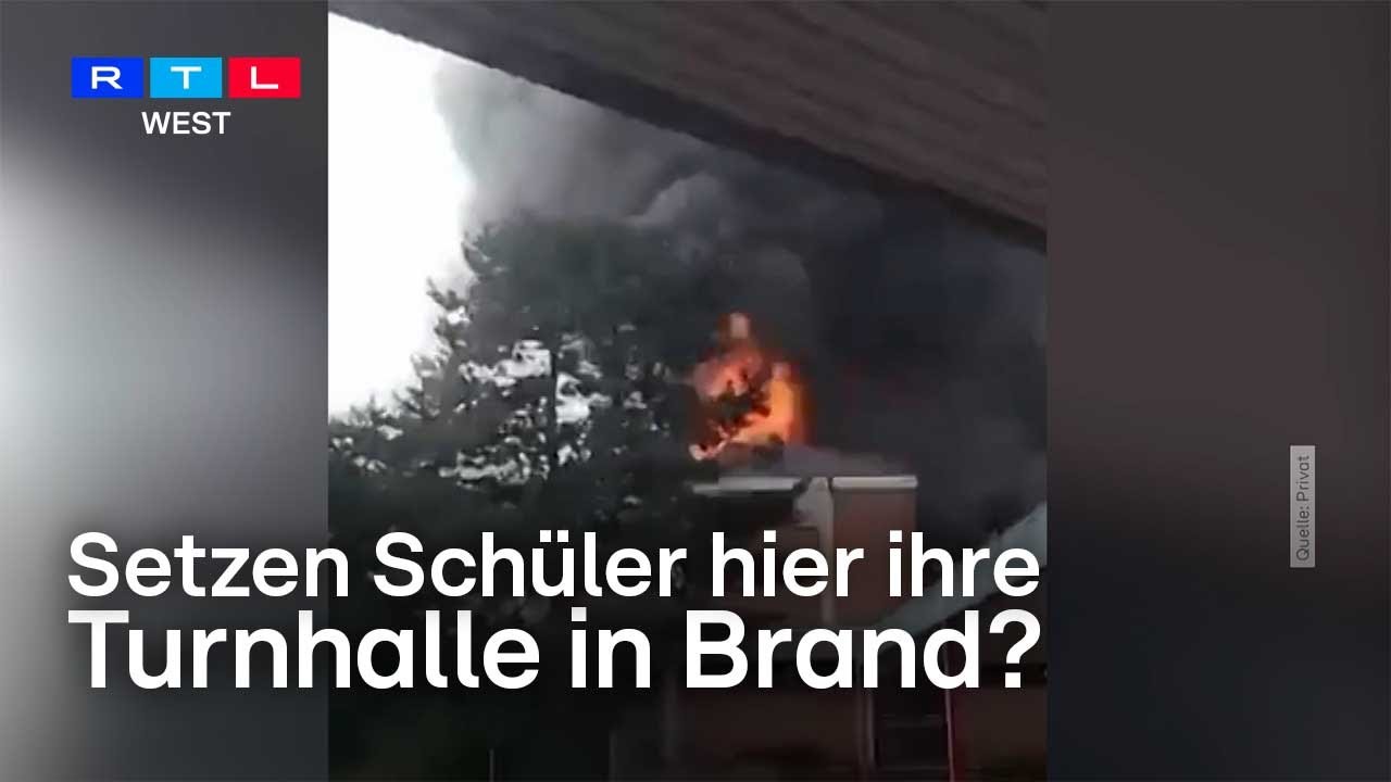 Haben Schüler ihre Turnhalle abgefackelt? Polizei prüft Handy-Video | RTL WEST