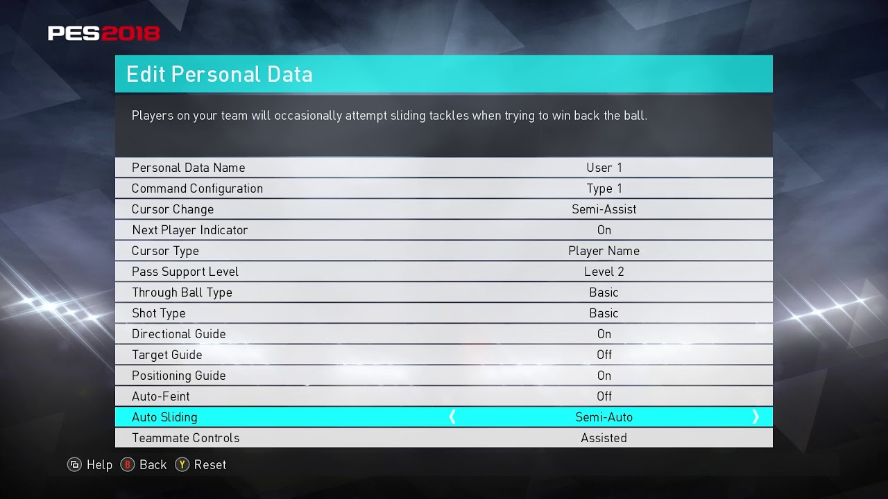 PES 2018 personal data po polsku