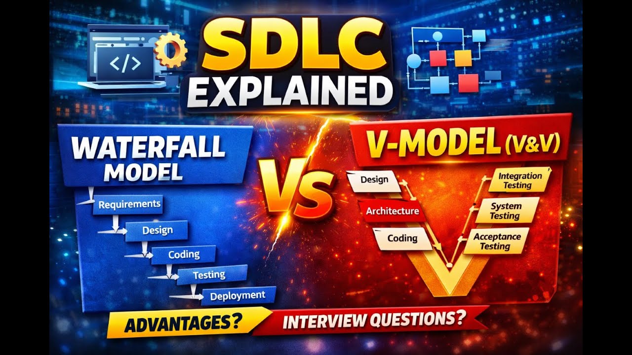 V-Model (V&V) Explained in Telugu | SDLC | Software Testing Interview Questions