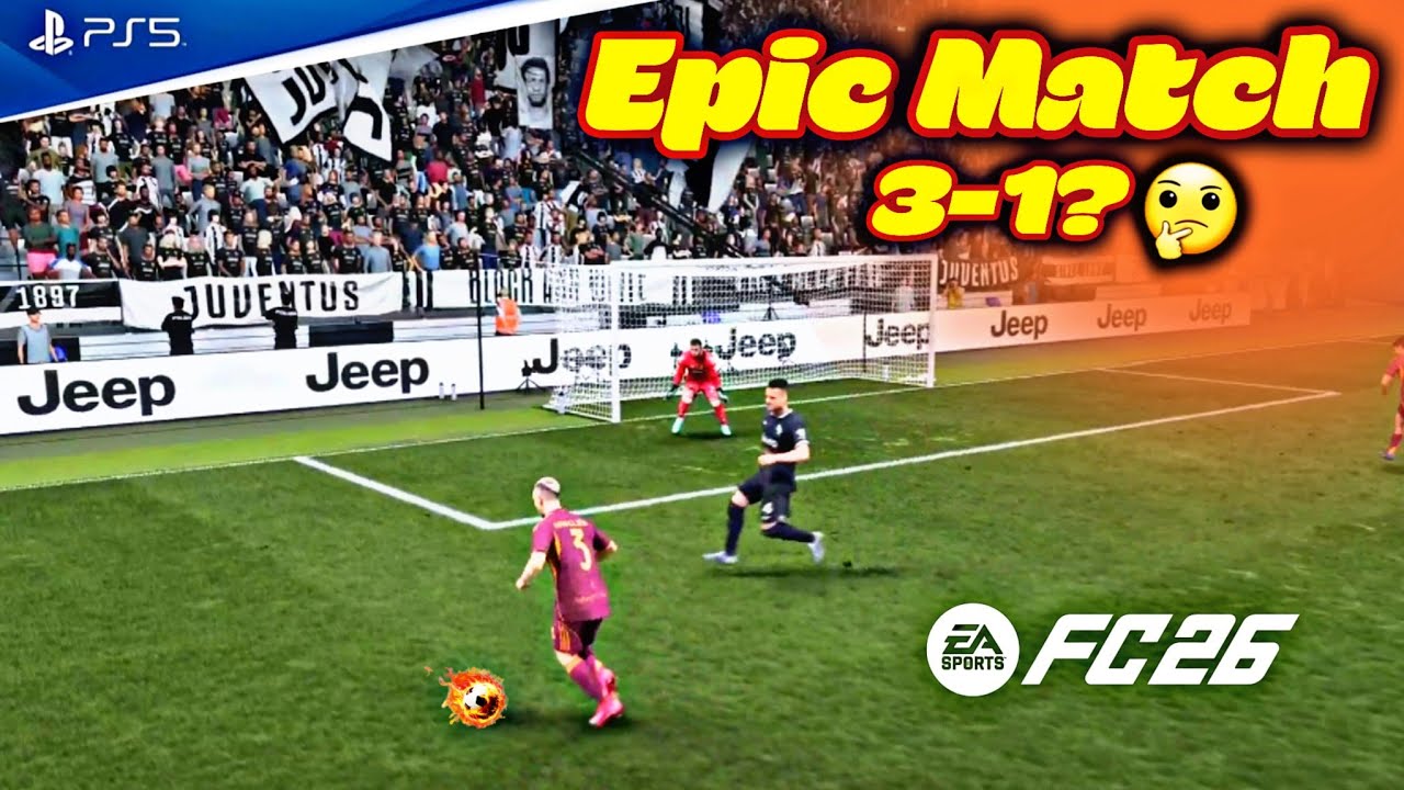 Juventus vs Roma tough challenge in FC 26 | Can I win this game? 🤔