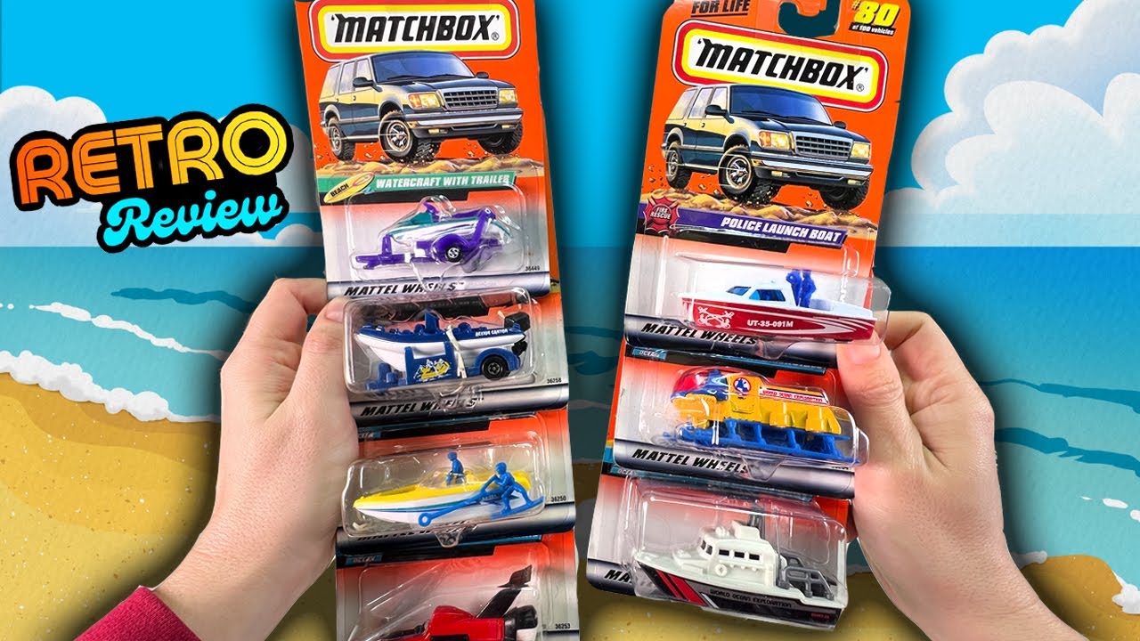 Retro Review: Matchbox Boats - Jetski, Submersible, Ski Boat, White Water Raft & more (1999 series)