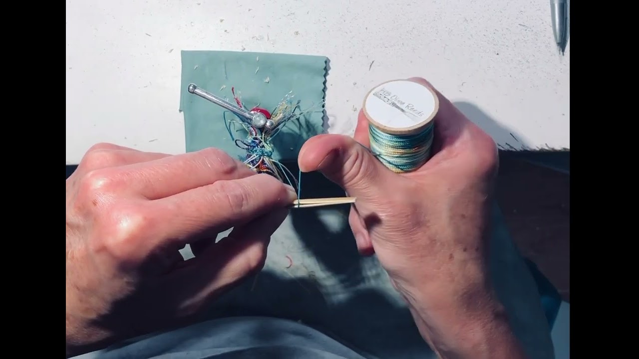 Wrapping a Gouged & Shaped piece of Cane to a staple 