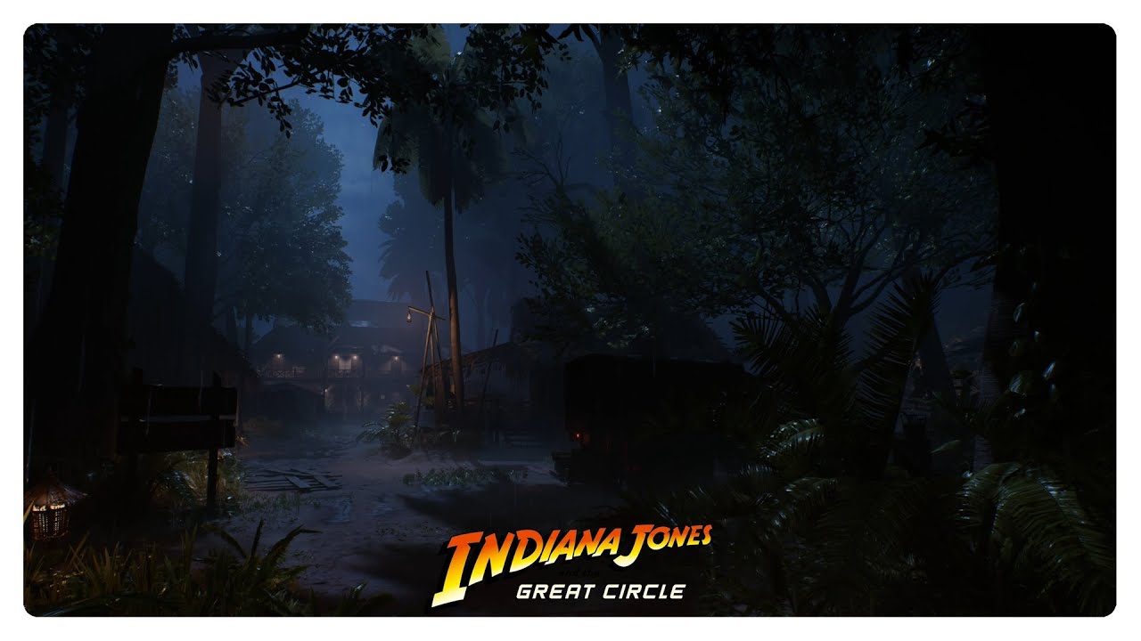 Gentle Jungle Rain - Indiana Jones and the Great Circle | Raindrops, Jungle Sounds